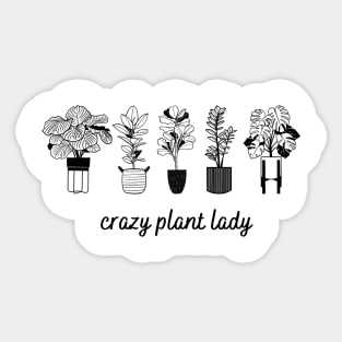 Crazy Plant Lady V1 , Plant lady, Plant Mom Sticker